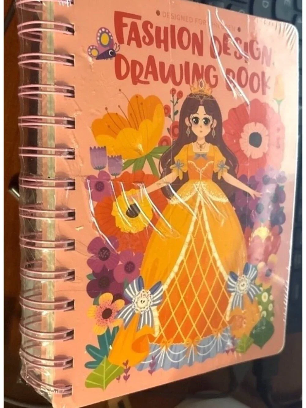 Fashion Design Drawing Book With Fabric Pieces Kids Creative Activity Set Sealed